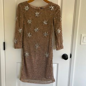 French Connection Beaded Festive Cocktail Dress Size 4